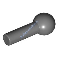Деталь Лего Стержень 1L С Шаром Цвет Темно-Серый