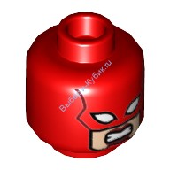 Деталь Лего Голова Минифигурки Женская Цвет Красный