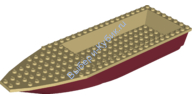 Деталь Лего Лодка 28 x 8 База И Верх (92710/92711) Цвет Темно-Красный