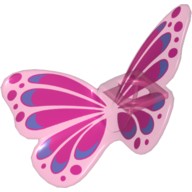 Деталь Лего Крылья Бабочки Цвет Прозрачно-Темно-Розовый