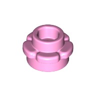 Деталь Лего Пластина Круглая 1 х 1 С Лепестками (5 Лепестков) Цвет Ярко-Розовый