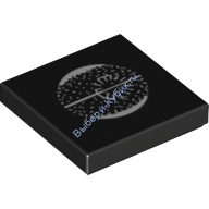 Деталь Лего Плитка 2 х 2 с Звездой Смерти Цвет Черный