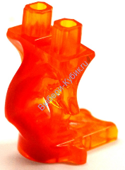 Деталь Лего Ноги Призрака Красная Вставка Цвет Прозрачно-Оранжевый