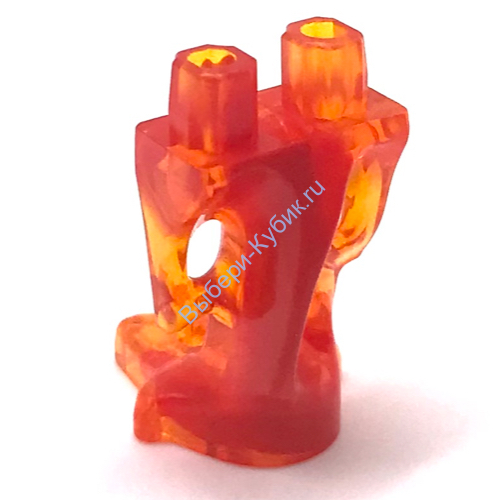 Деталь Лего Ноги Призрака Красная Вставка Цвет Прозрачно-Оранжевый