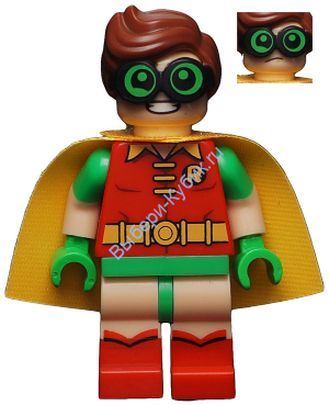 Robin - Green Glasses, Frown / Eyebrows Raised Pattern (70912)