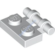 Деталь Лего Пластина 1 х 2 С Ручкой На Стороне - Свободные Концы Цвет Белый