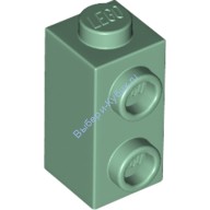 Деталь Лего Кубик Модифицированный 1 x 1 x 1 2/3 С Штырьками На Стороне Цвет Песочно-Зеленый