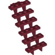 Деталь Лего Лестница 7 х 4 х 6 Прямая Открытая Цвет Темно-Красный
