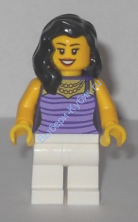 Mom - Dark Purple and Lavender Striped Top