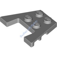 Деталь Лего Пластина Клин 3 х 4 С Зазубринами Цвет Светло-Серый