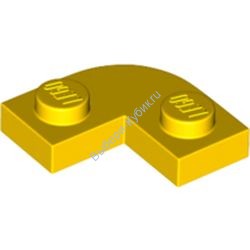 Деталь Лего Пластина Закругленная Угловая 2 х 2 Цвет Желтый