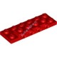 Деталь Лего Пластина 2 х 6 х 2/3 С 4 Шляпками На Боку Цвет Красный