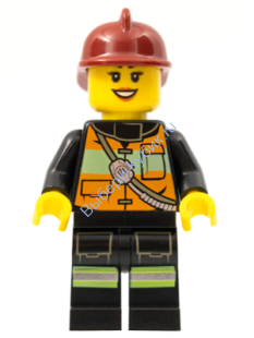 Минифигурка Лего Сити - Пожарный cty0434