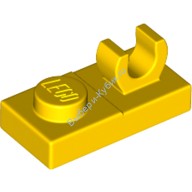 Деталь Лего Пластина 1 х 2 С О Защелкой Сверху Цвет Желтый