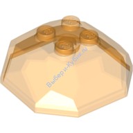 Деталь Лего Камень / Кристалл Булыжник Верхняя Часть Цвет Прозрачно-Оранжевый