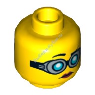 Деталь Лего Голова Минифигурки Двусторонняя Женская Цвет Желтый