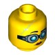 Деталь Лего Голова Минифигурки Двусторонняя Женская Цвет Желтый