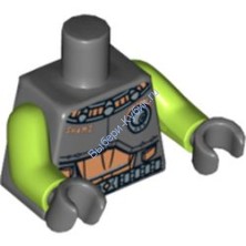 Деталь Лего Торс С Рисунком Цвет Темно-Серый