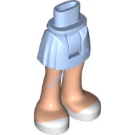 Деталь Лего Мини Долл Ноги С Рисунком Цвет Ярко-Светло-Голубой