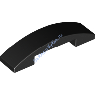 Деталь Лего Скос Закругленный 4 х 1 Двойной Без Штырьков Цвет Черный
