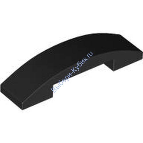 Деталь Лего Скос Закругленный 4 х 1 Двойной Без Штырьков Цвет Черный