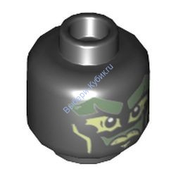 Деталь Лего Голова Минифигурки Мужская Цвет Черный