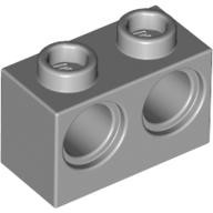 Деталь Лего Техник Кубик 1 х 2 С Отверстиями Цвет Светло-Серый