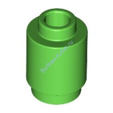 Деталь Лего Кубик Круглый 1 х 1 Открытый Штырек Цвет Ярко-Зеленый
