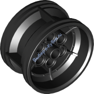 Деталь Лего Диск 43.2 Мм D х 26 Мм Техник Гоночный Малый 6 Пин Отверстий Цвет Черный