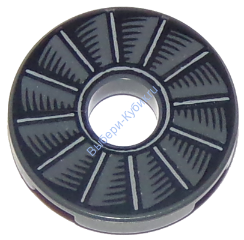 Деталь Лего Плитка Круглая 2 х 2 C Роторным Лезвием Цвет Темно-Серый