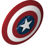 Деталь Лего Щит Капитана Америка Цвет Красный