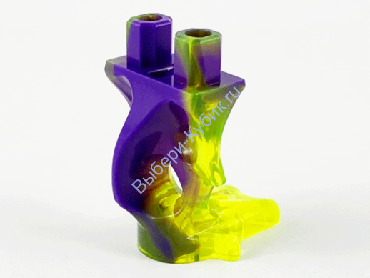 Деталь Лего Ноги Призрака с Фиалетовой вставкой Цвет Прозрачно Неоново Зеленый
