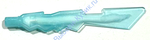 Деталь Лего Меч Зазубренные Края С Рисунком Цвет Прозрачно-Голубой