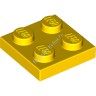 Деталь Лего Пластина 2 х 2 Цвет Желтый