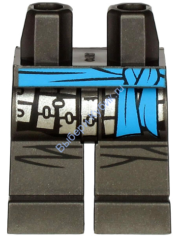 Детали Лего Ноги С Рисунком Цвет Перламутрово-Темно-Серый