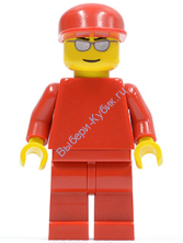 Минифигурка Лего - Инженер Ferrari Формулы-1 - без наклеек на туловище rac030
