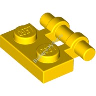 Деталь Лего Пластина 1 х 2 С Ручкой На Стороне - Свободные Концы Цвет Желтый