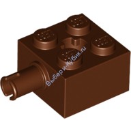 Деталь Лего Кубик Модифицированный 2 х 2 С Пином И Осевым Отверстием Цвет Коричневый