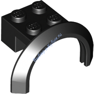 Деталь Лего Автомобильное Крыло 4 x 2 1/2 x 1 2/3 С Аркой Круглое Цвет Черный