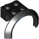 Деталь Лего Автомобильное Крыло 4 x 2 1/2 x 1 2/3 С Аркой Круглое Цвет Черный