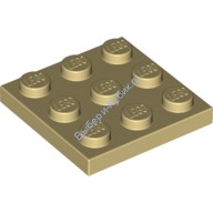 Деталь Лего Пластина 3 х 3 Цвет Песочный