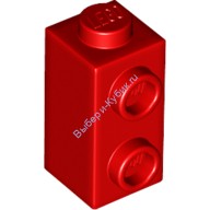 Деталь Лего Кубик Модифицированный 1 x 1 x 1 2/3 С Штырьками На Стороне Цвет Красный