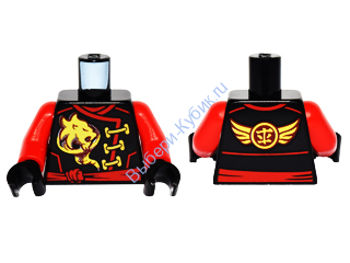 Деталь Лего Торс С Рисунком Цвет Черный