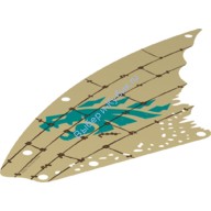 Деталь Лего Парус треугольный 13 х 32 с рисунком Цвет Песочный