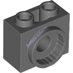 Деталь Лего Техник Кубик Модифицированный 1 x 2 x 1 1/3 Цвет Темно-Серый