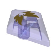 Деталь Лего Плитка Модифицированная 1 х 2 Кристалл с Крыльями Цвет Прозрачно-Фиолетовый
