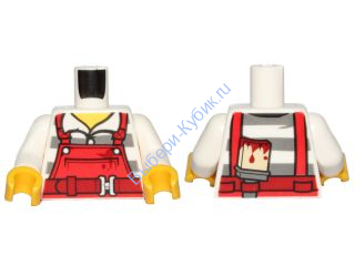 Деталь Лего Торс С Рисунком Цвет Белый