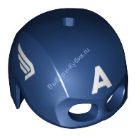 Деталь Лего Шлем Капитана Америка Цвет Темно-Синий