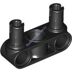 Деталь Лего Техник Контактный Разъем 3L С 2 Контактами Цвет Черный