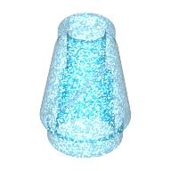 Деталь Лего Конус 1 х 1 С Верхним Пазом Цвет Прозрачно-Синий Сатин